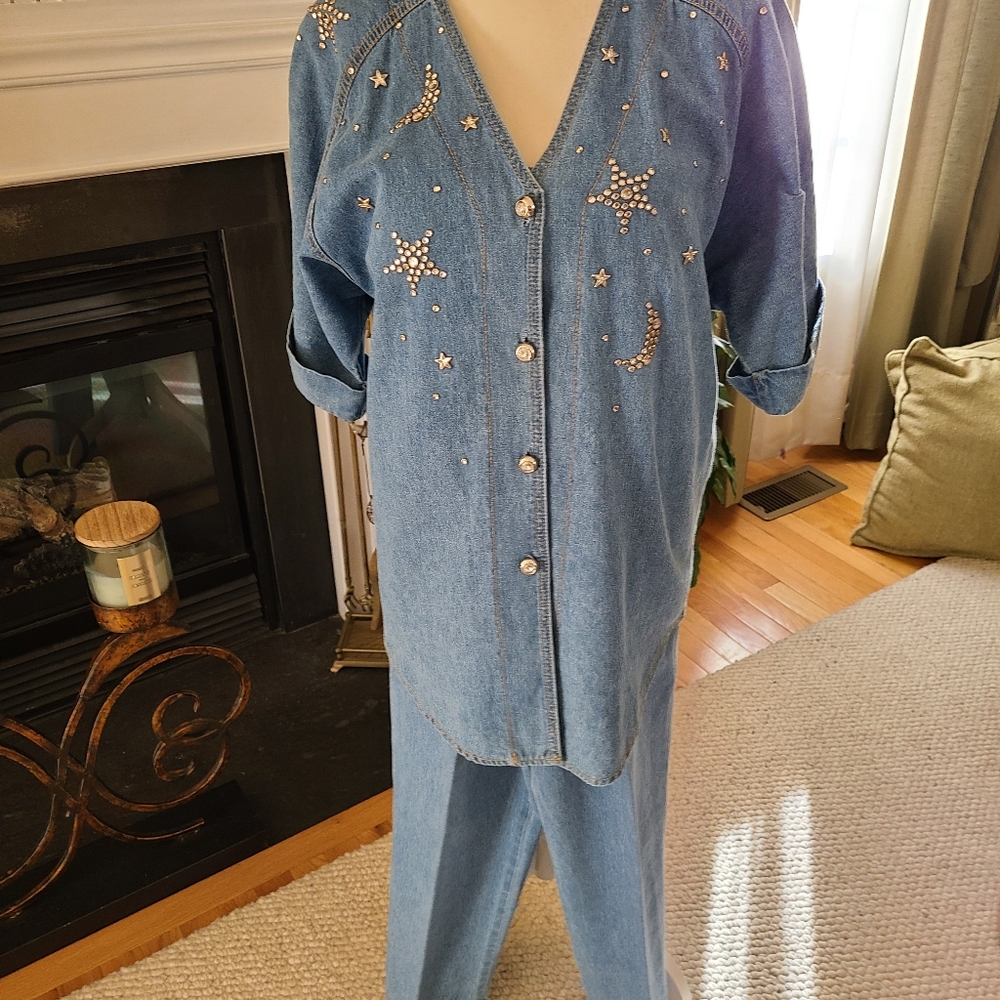 2 Piece Embellished Jean Set - Picture 7 of 14